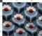 Geometric Floral Blue Red Black Art Deco Scandinavian Modern Minimalist Mid Century Custom Printed Fabric by Spoonflower Various Fabrics by the Yard or Fat Quarter